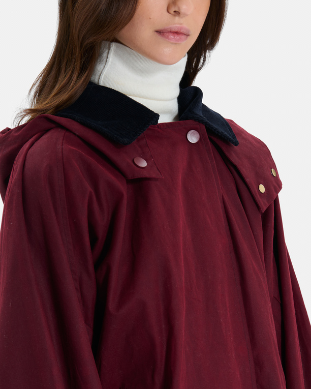 Telmi Trench Carmine red cotton trench coat ZAPA