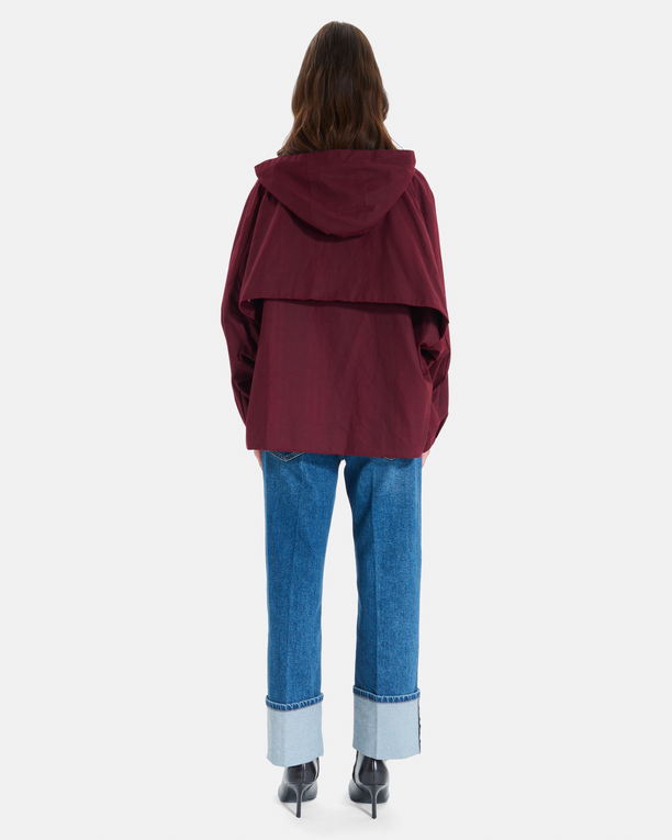 Telmi Trench Carmine red cotton trench coat ZAPA