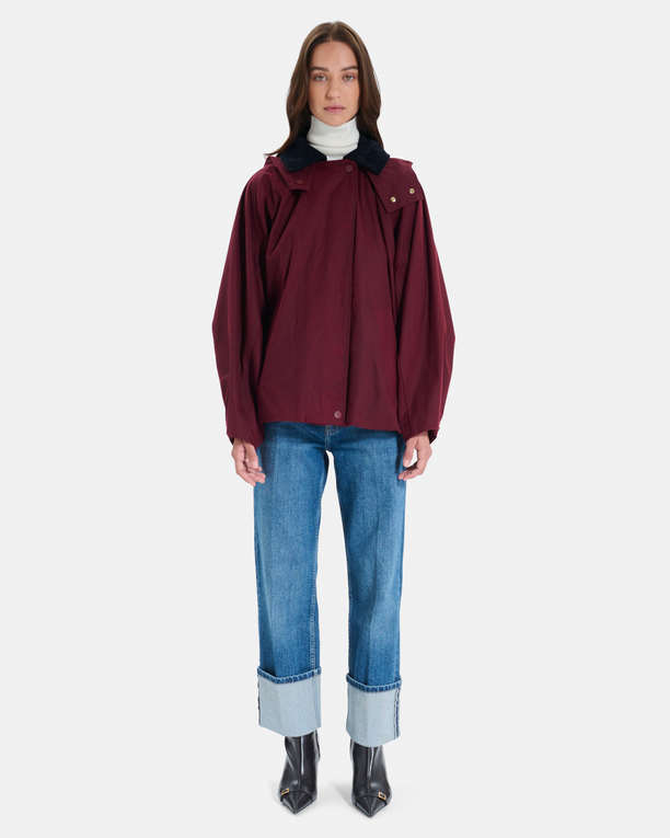 Telmi Trench Carmine red cotton trench coat ZAPA