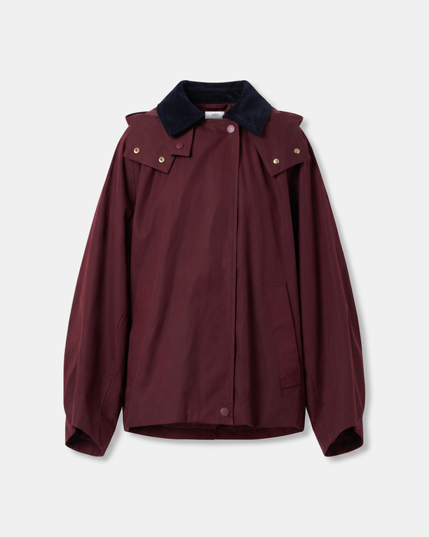 Telmi Trench Carmine red cotton trench coat ZAPA