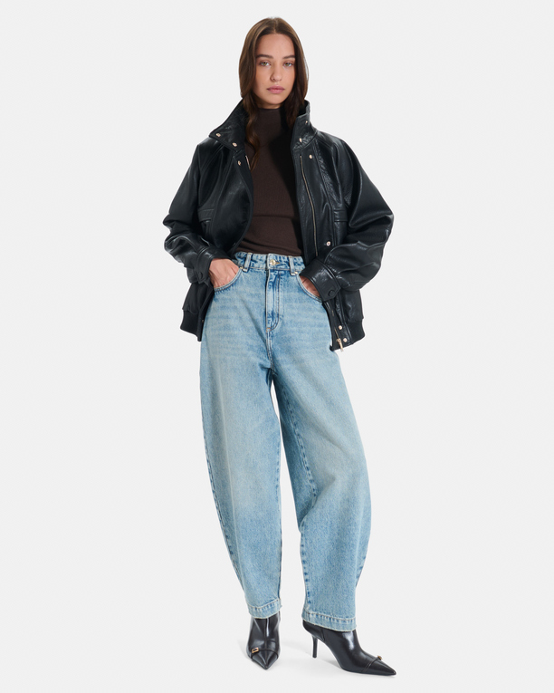 Jean Pia Vintage blue cotton barrel jeans ZAPA