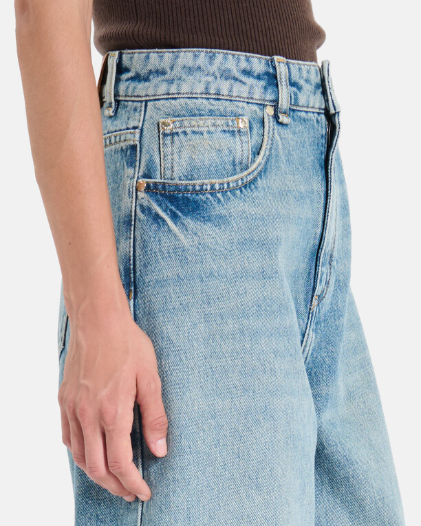 Jean Pia Vintage blue cotton barrel jeans ZAPA