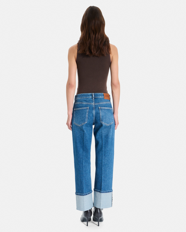 Jean Popus Straight-leg jeans in faded blue cotton ZAPA