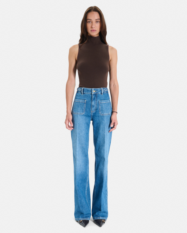 Jean Pocket Straight-leg cotton jeans ZAPA