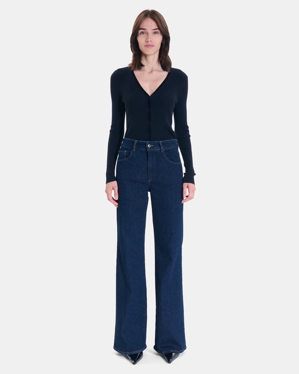 Jean New Jessie Palazzo jeans in raw blue cotton ZAPA