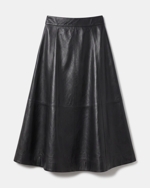 Julie Skirt Long pleated chocolate skirt ZAPA