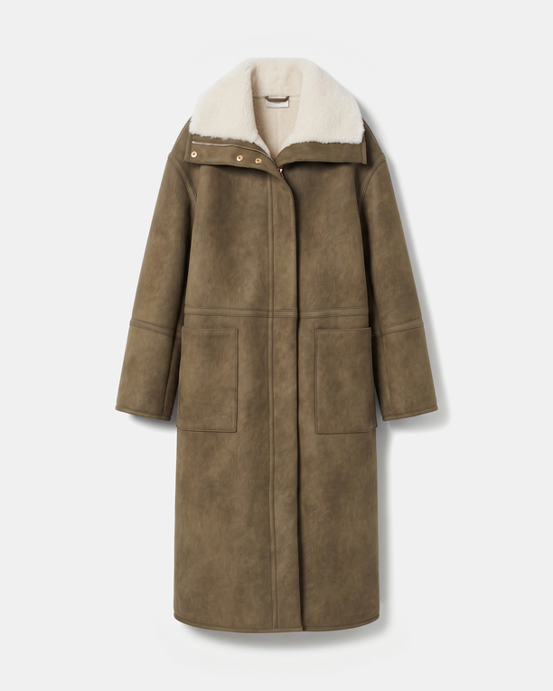 Matisse coat Khaki coat with contrasting hood ZAPA