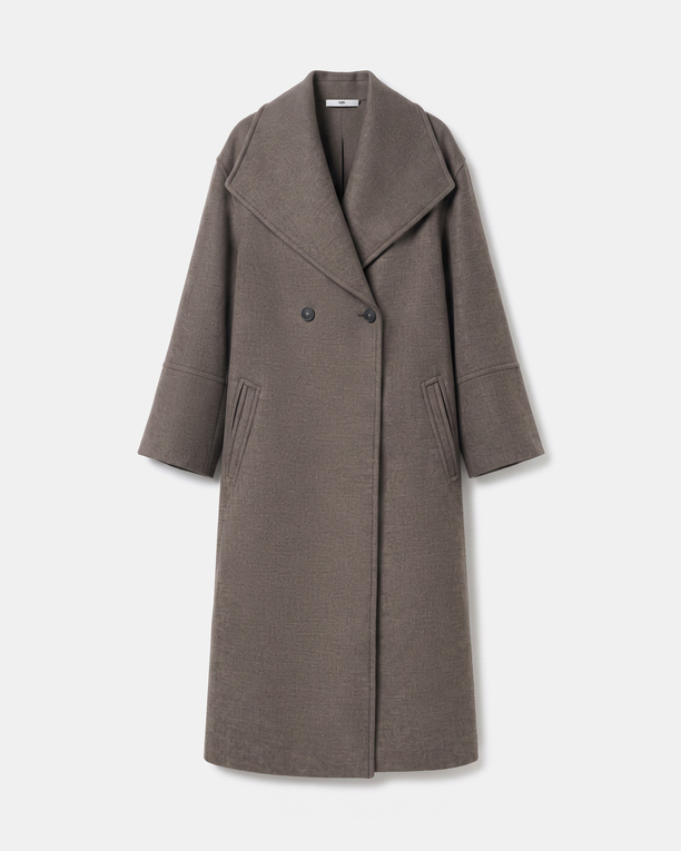 Manoli Coat Long hazelnut wool coat ZAPA