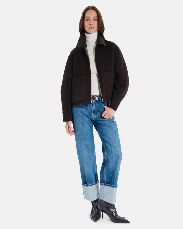 Moby Coat Short reversible wool coat ZAPA