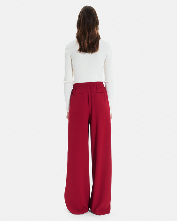 Posy Pants Flowing drawstring trousers with white side stripes ZAPA