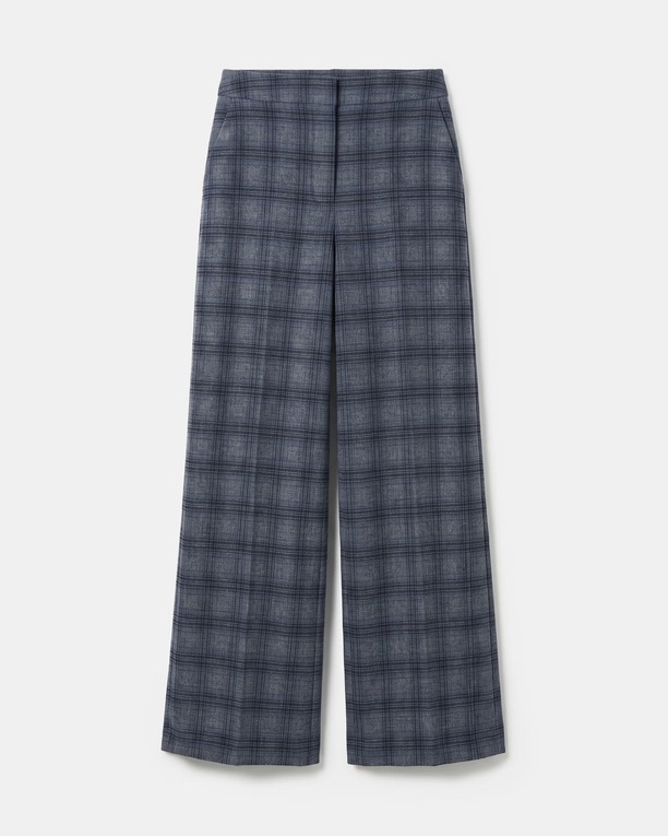 Paulette trousers Wide-legged heather grey trousers ZAPA