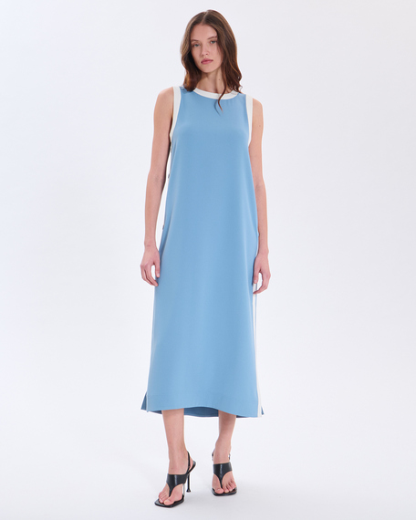 Romane dress romane dress in blue denim zapa