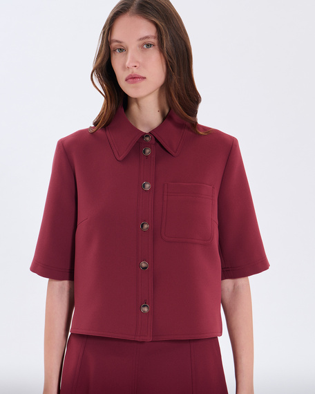 Celina shirt short burgundy shirt zapa