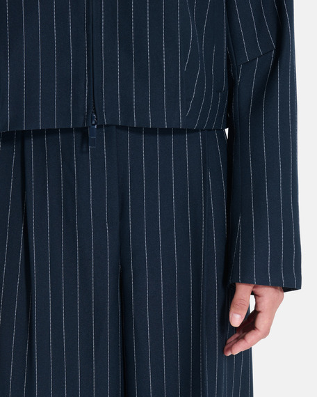 Blake jacket short navy blue striped hooded jacket zapa