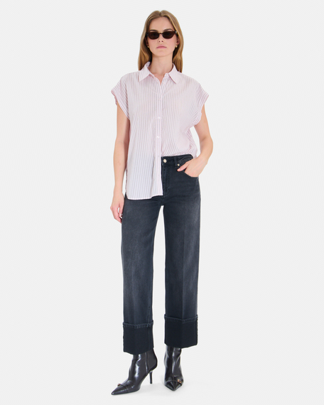 Corea shirt striped sleeveless shirt zapa