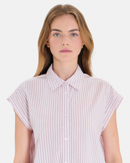 Corea shirt striped sleeveless shirt zapa