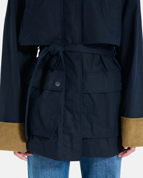 Tabi trench fitted nighttime trench coat in cotton zapa
