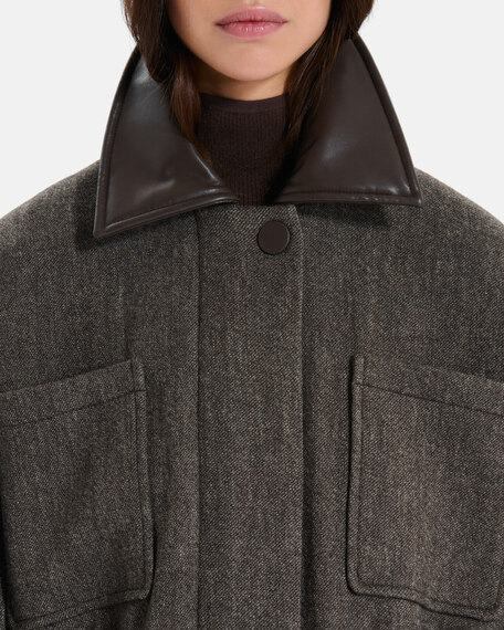 Marilou coat hazelnut wool coat zapa