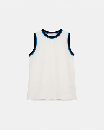 Top Troy Ecru contrast neckline top ZAPA