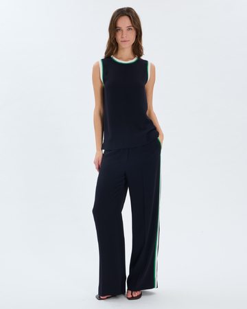 Top Troy Nighttime contrast neckline top ZAPA