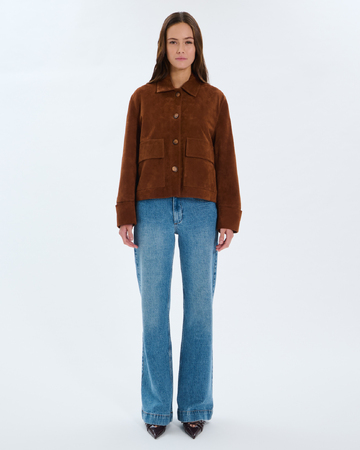 Vita Jacket Mahogany goatskin leather jacket ZAPA