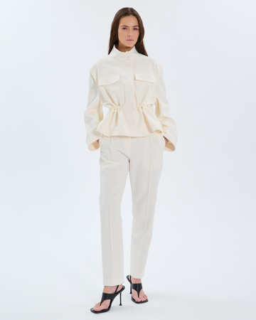 Vahita Jacket Ecru jacket with removable sleeves ZAPA
