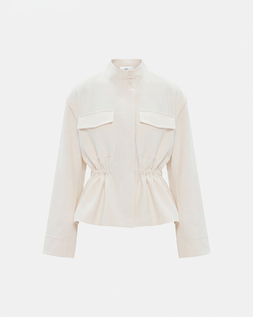 Vahita Jacket Ecru jacket with removable sleeves ZAPA