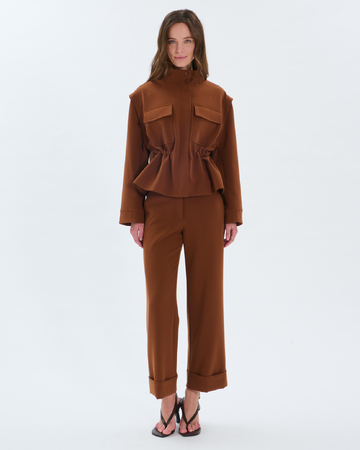 Vahita Jacket Mahogany jacket with removable sleeves ZAPA