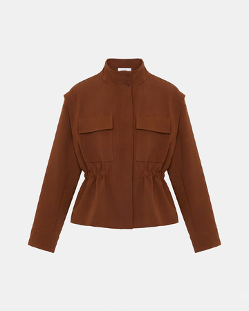 Vahita Jacket Mahogany jacket with removable sleeves ZAPA