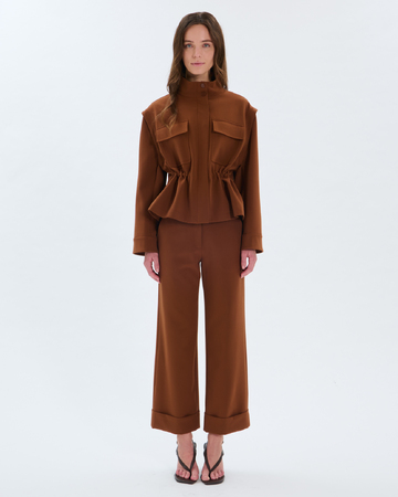 Vahita Jacket Mahogany jacket with removable sleeves ZAPA