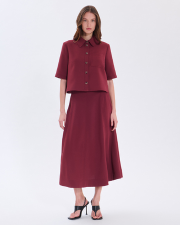 Celina shirt Short burgundy shirt ZAPA
