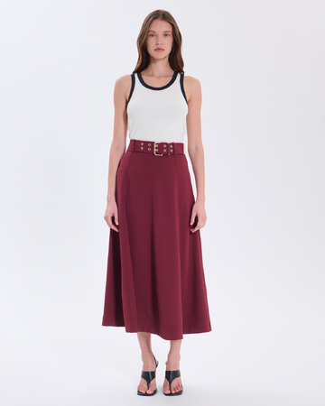 June Skirt Long wine-colored skirt ZAPA