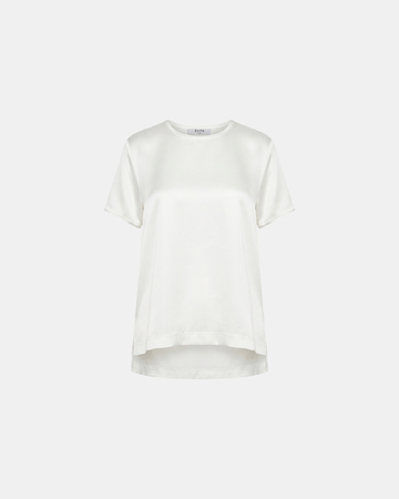 Touma Top Ecru satin viscose Top ZAPA