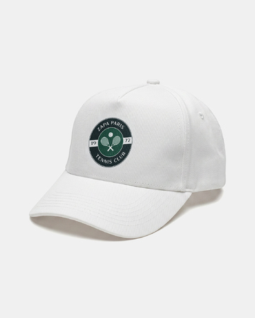 Icon Club Cap White cap with green logo ZAPA
