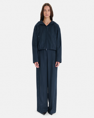 Blake jacket Short navy blue striped hooded jacket ZAPA