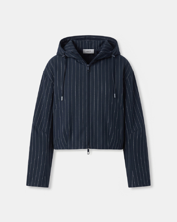 Blake jacket Short navy blue striped hooded jacket ZAPA