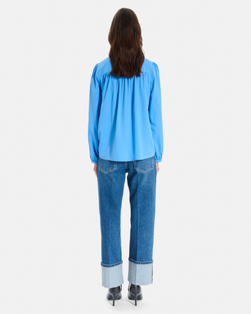 Curtis shirt Blue long-sleeved bamboo fiber shirt ZAPA