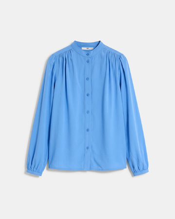 Curtis shirt Blue long-sleeved bamboo fiber shirt ZAPA