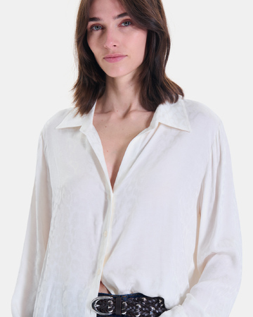 Corane Shirt Off-white, straight-cut shirt ZAPA