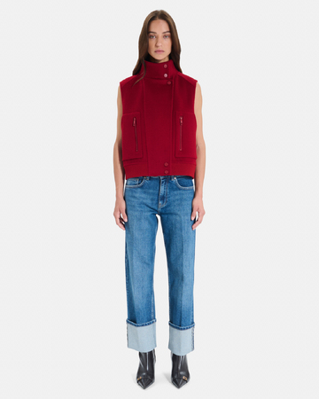 Gaspard vest Sleeveless wool vest with a high collar ZAPA