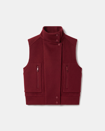 Gaspard vest Sleeveless wool vest with a high collar ZAPA