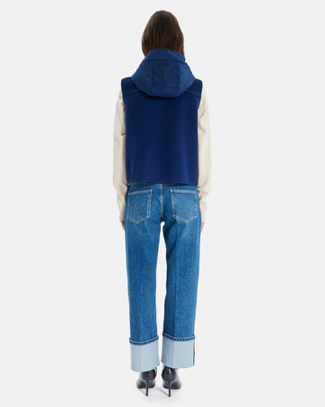 Grinny Vest Royal blue wool sleeveless vest ZAPA