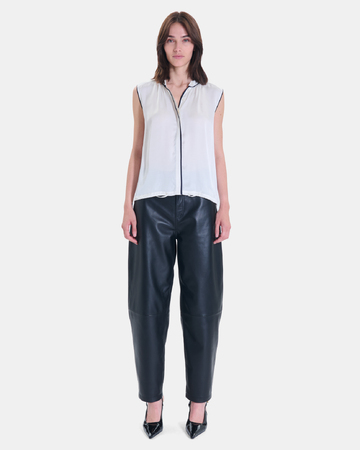 Top Toby Off-white sleeveless viscose top ZAPA
