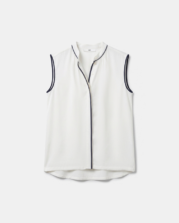 Top Toby Off-white sleeveless viscose top ZAPA