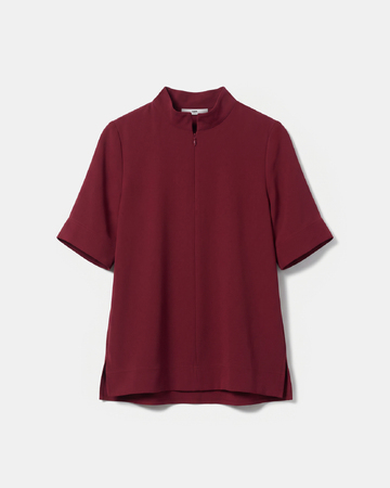 Top Tymma Red oversized high-neck top ZAPA