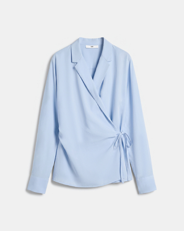 Top Taran Light blue crossover top ZAPA