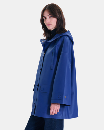 Tim Trench Royal blue hooded trench coat ZAPA