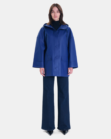 Tim Trench Royal blue hooded trench coat ZAPA