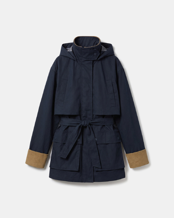 Tabi Trench Fitted nighttime trench coat in cotton ZAPA