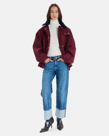 Telmi Trench Carmine red cotton trench coat ZAPA